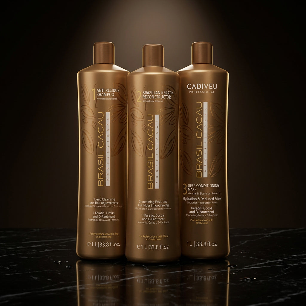 Brasil Cacau · EcoKeratin Brilliance & Discipline Kit · 3 × 1 L · professional smoothing treatment