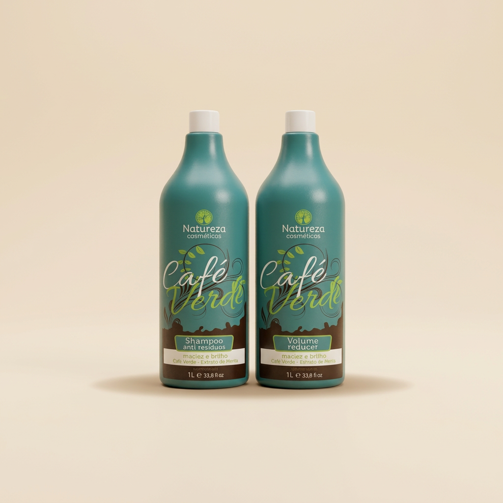 Natureza Café Verde Kit 2 × 1 L – Brazilian smoothing treatment